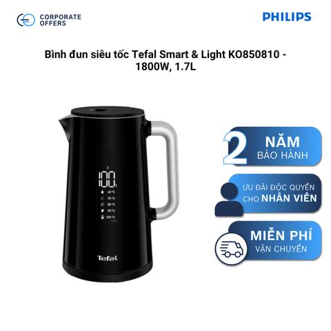 Bình đun siêu tốc Tefal Smart & Light KO850810 - 1800W, 1.7L