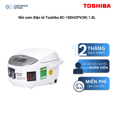 Nồi cơm điện tử Toshiba RC-18DH2PV(W) 1.8L