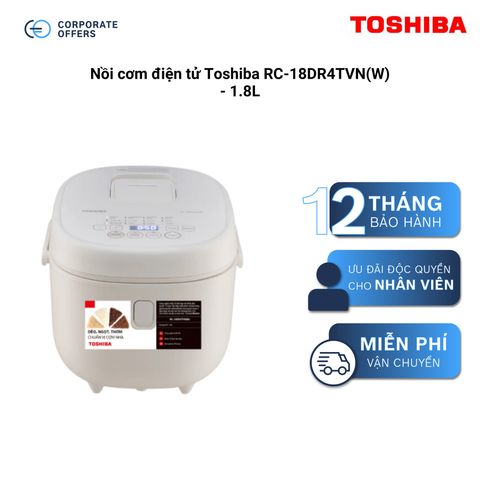 Nồi cơm điện tử Toshiba RC-18DR4TVN(W) - 1.8L