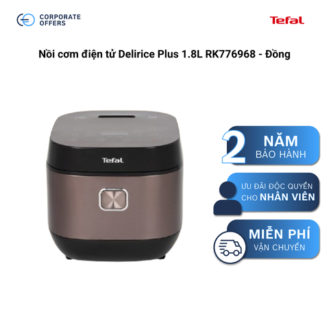 Nồi cơm điện tử Delirice Plus 1.8L RK776968 - Đồng