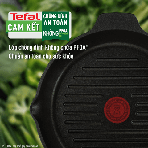 Chảo đúc cao cấp nướng, chiên Tefal Robusto có miệng rót 26cm
