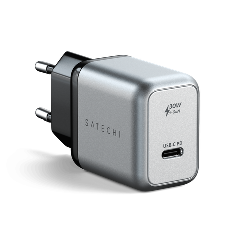 Cốc sạc nhanh Satechi USB-C 30W PD GaN (chân tròn EU)