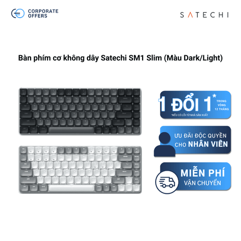 Bàn phím cơ không dây Satechi SM1 Slim (Màu Dark/Light)