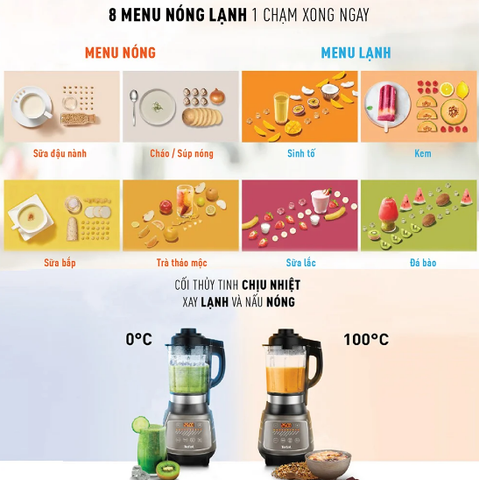 Máy xay sinh tố, làm sữa hạt Tefal - BL967B66