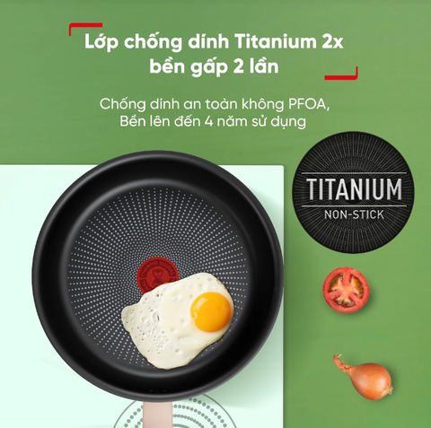 Bộ chảo 20cm, chảo sâu 28cm, nồi 24, xẻng, vá Tefal So Matcha