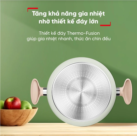 Bộ chảo 20cm, chảo sâu 28cm, nồi 24, xẻng, vá Tefal So Matcha