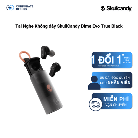 Tai Nghe Không dây SkullCandy Dime Evo - True Black