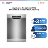 Máy rửa chén độc lập Bosch 14 bộ SMS4HMI07E - Series 4 (60cm, màu inox)