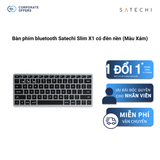 Bàn phím bluetooth Satechi Slim X1 có đèn nền (Màu Xám)