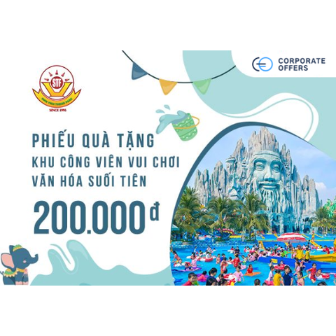 [E-VOUCHER] Công Viên Văn Hóa Suối Tiên - Phiếu Quà Tặng Khu Vui Chơi Công Viên Văn Hoá Suối Tiên 200K