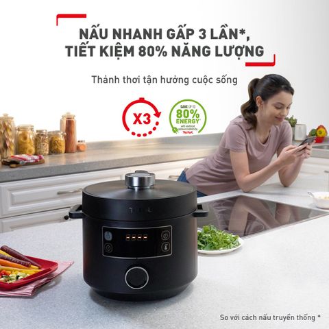 Nồi áp suất điện đa năng Tefal Turbo Cuisine 5L CY754830 (Tặng 1 Chảo chiên sâu lồng Tefal Day By Day 24cm)
