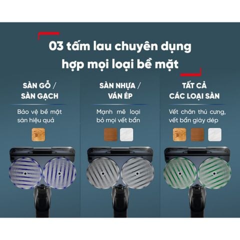 Máy hút bụi lau sàn không dây Tefal X-Combo GF3039KO