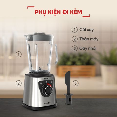 Máy xay sinh tố, làm sữa hạt Tefal PerfectMix BL871D31 (Tặng 1 Dao gọt trái cây Tefal Comfort  K2213504 - 9cm)