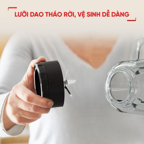Máy xay sinh tố, làm sữa hạt Tefal PerfectMix BL871D31 (Tặng 1 Dao gọt trái cây Tefal Comfort  K2213504 - 9cm)
