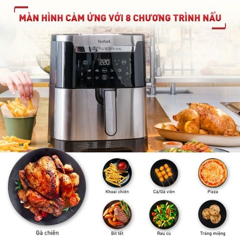 Nồi chiên không dầu Tefal 2in1 Easy Fry Grill 6.5L XXL EY801D15