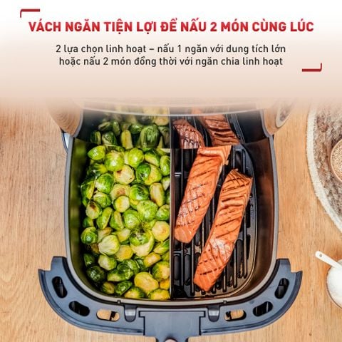 Nồi chiên không dầu Tefal 2in1 Easy Fry Grill 6.5L XXL EY801D15