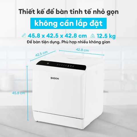 Máy rửa chén bát để bàn thông minh Kochi C300