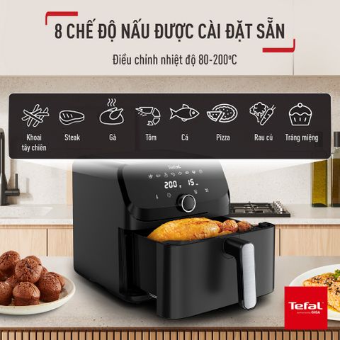 Nồi chiên không dầu Tefal Mega EY8558E0 7.5L - Black