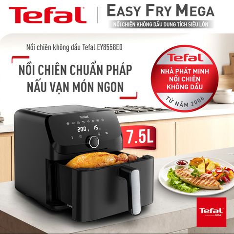 Nồi chiên không dầu Tefal Mega EY8558E0 7.5L - Black
