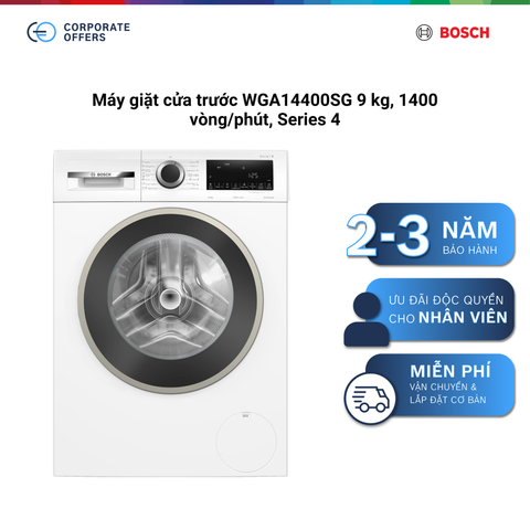 Máy giặt cửa trước Bosch WGA14400SG 9 kg, 1400 vòng/phút, Series 4