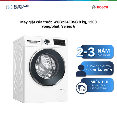 Máy giặt cửa trước Bosch WGG234E0SG 8 kg, 1200 vòng/phút, Series 6