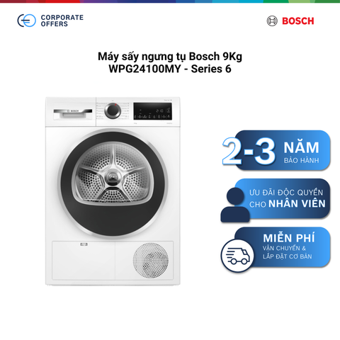Máy sấy ngưng tụ Bosch 9Kg WPG24100MY - Series 6