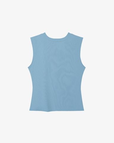  BABY BLUE COTTON MUSCLE TANK TOP 