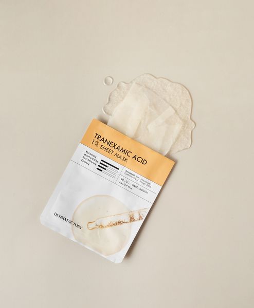  Mặt nạ dưỡng trắng, mờ thâm nám Derma Factory Tranexamic Acid 1% sheet mask 23ml 