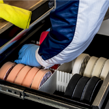  Phớt mút đánh bóng màu trắng dùng để hiệu chỉnh bề mặt sơn ô tô, dạng xốp 