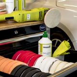  Phớt mút đánh bóng màu trắng dùng để hiệu chỉnh bề mặt sơn ô tô, dạng xốp 