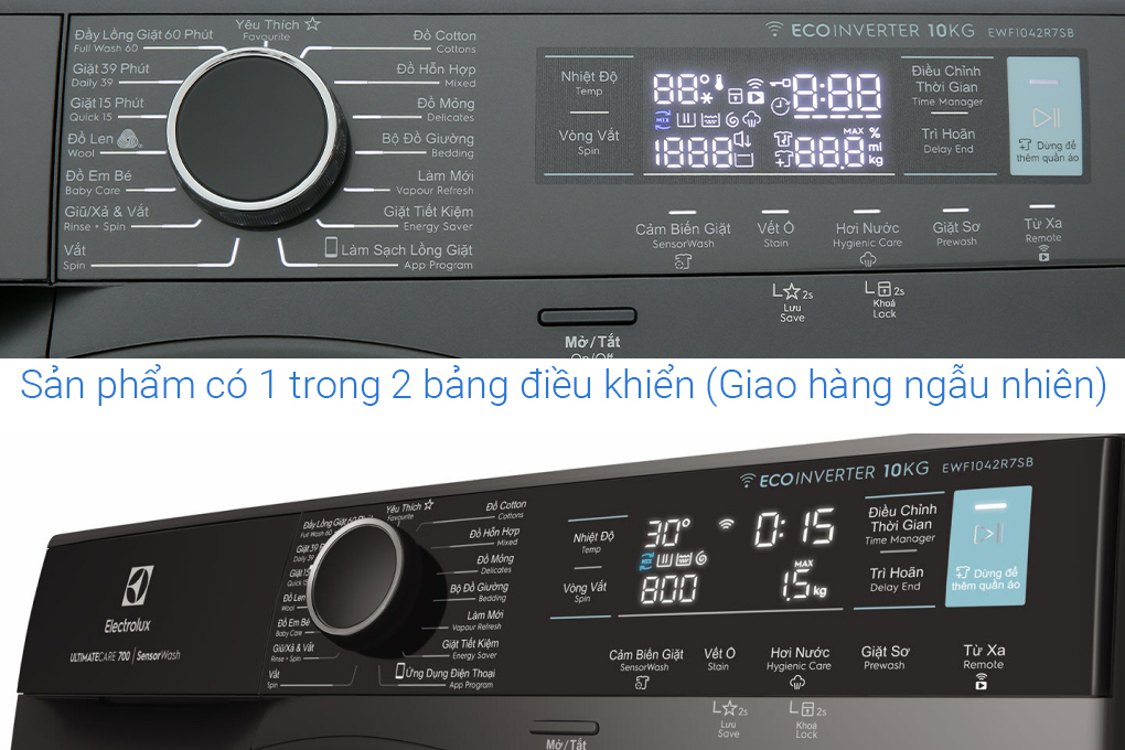 Máy giặt Electrolux UltimateCare 700 Inverter 10 kg EWF1042R7SB