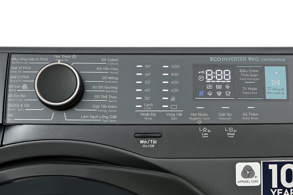Máy giặt Electrolux UltimateCare 500 Inverter 9 kg EWF9024P5SB