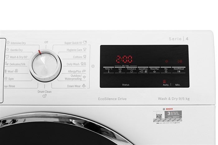 Máy giặt sấy Bosch giặt 9 kg - sấy 6 kg WNA14400SG