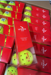 Bóng pickleball không viền Unrex True 3q ( màu xanh) có vỏ