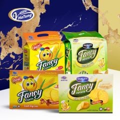 Bánh Quy Cracker Fancy - Hộp 275g, gói 210g, gói 500g, Vị bắp, khoai tây