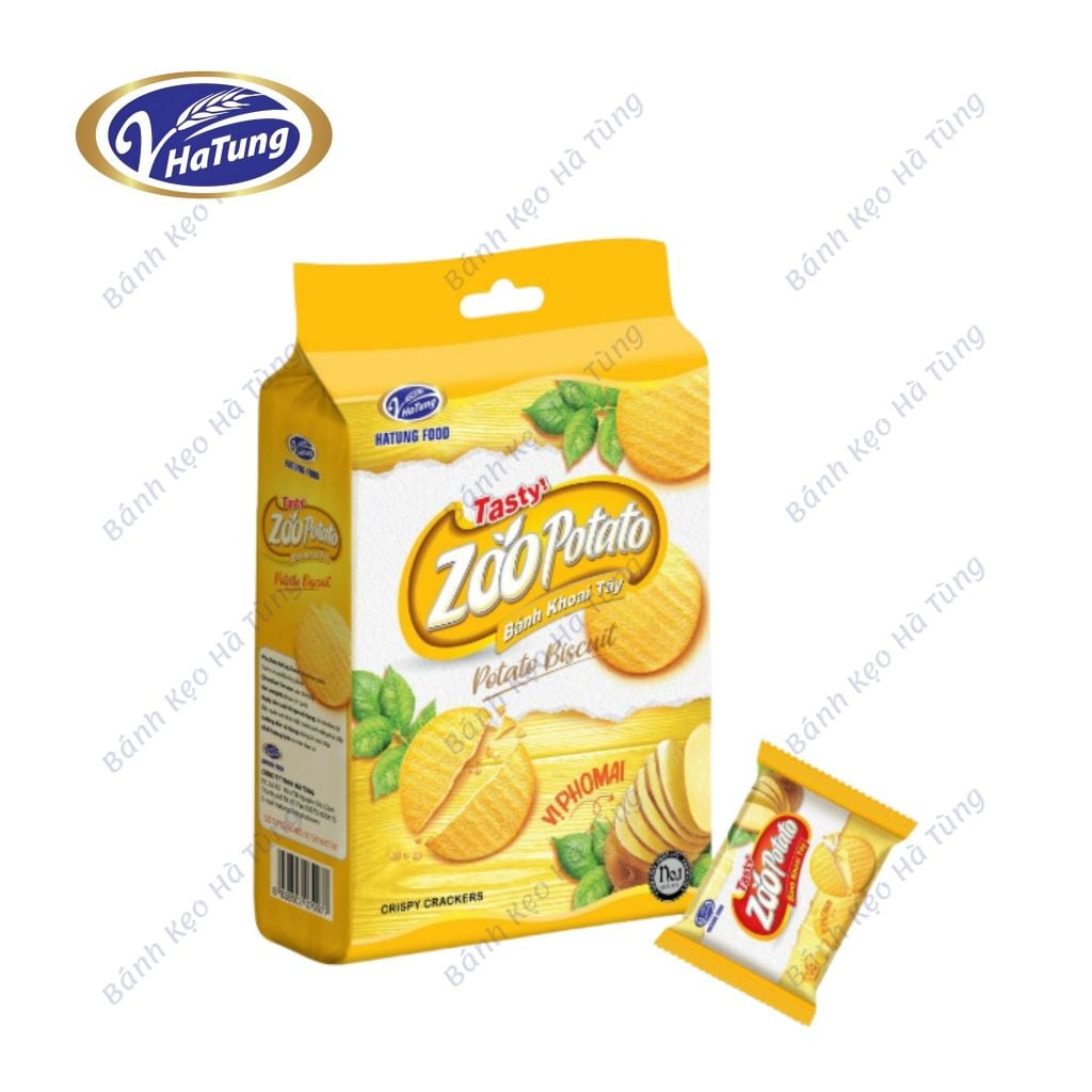 Bánh quy Cracker khoai tây giòn tươi Zoo Potato - Hộp 440g, gói 290g, nhiều vị
