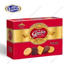 Bánh quy bơ Goodies - Hộp chữ nhật 200g, 2 màu xanh, đỏ