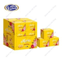 Bánh quy healthy hạt chia Merry - Lốc 12 hộp, 3 màu vàng, xanh, đỏ