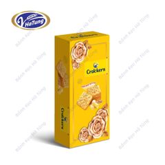 Bánh quy bơ giòn Hoa Hồng Cracker - Hộp 120g, 3 màu xanh, đỏ, vàng