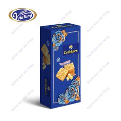Bánh quy bơ giòn Hoa Hồng Cracker - Hộp 120g, 3 màu xanh, đỏ, vàng