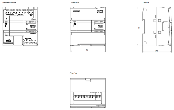 6ES7211-1BE40-0XB0 SIMATIC S7-1200 CPU 1211C AC/DC/rơ le 6DI/4DQ/2AI Siemens