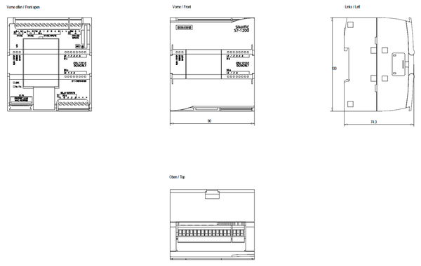 6ES7211-1HE40-0XB0 SIMATIC S7-1200 CPU 1211C DC/DC/rơle 6DI/4DQ/2AI Siemens
