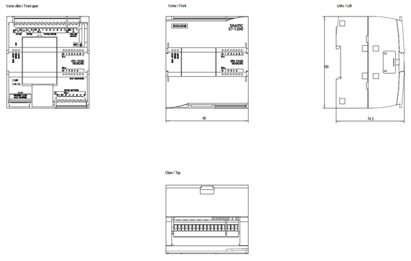 6ES7212-1AE40-0XB0 Bộ vi xử lý SIMATIC S7-1200 1212C DC/DC/DC 8DI/6DQ/2AI Siemens