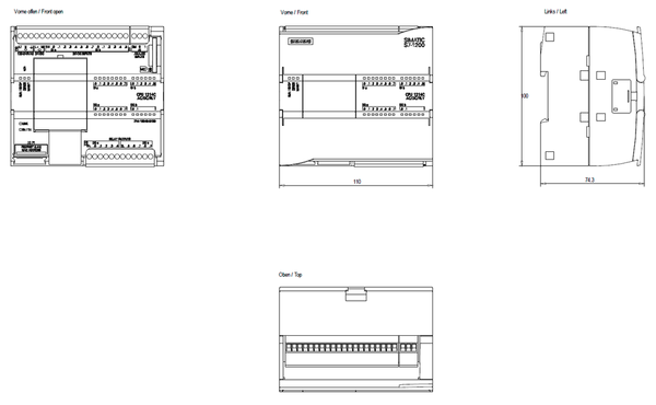 6ES7214-1BG40-0XB0 SIMATIC S7-1200 CPU 1214C AC/DC/rơ le 14DI / 10DQ / 2AI Siemens