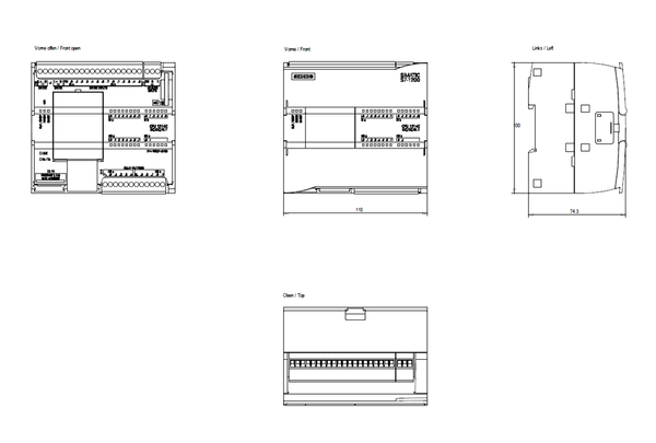 6ES7214-1HG31-0XB0 SIMATIC S7-1200 CPU 1214C DC/DC/rơle 14DI / 10DQ / 2AI Siemens