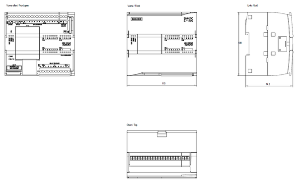 6ES7214-1HG40-0XB0 SIMATIC S7-1200 CPU 1214C DC/DC/rơle 14DI / 10DQ / 2AI Siemens