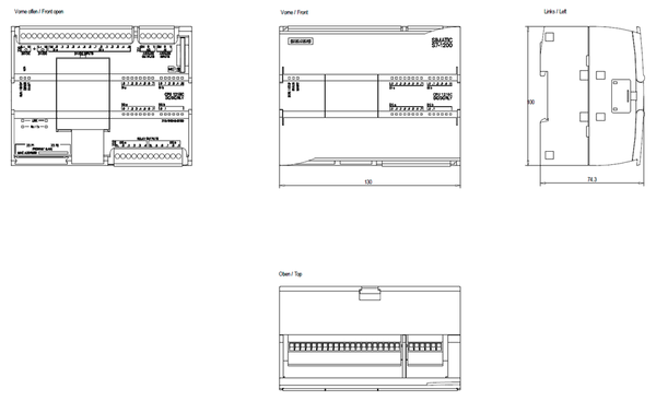 6ES7215-1HG40-0XB0 SIMATIC S7-1200 CPU 1215C DC/DC/rơle 14DI / 10DQ / 2AI / 2AQ Siemens