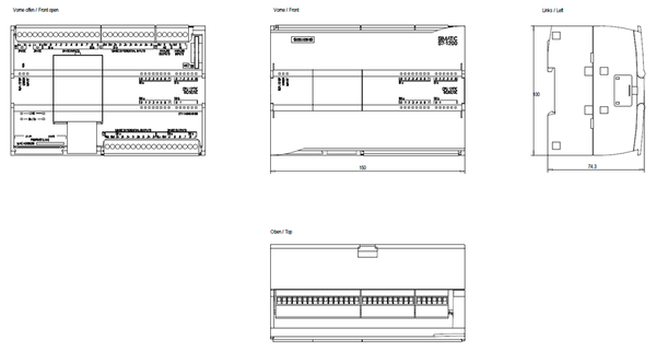 6ES7217-1AG40-0XB0 Bộ vi xử lý SIMATIC S7-1200 1217C DC/DC/DC 14DI / 10DQ / 2AI / 2AQ Siemens