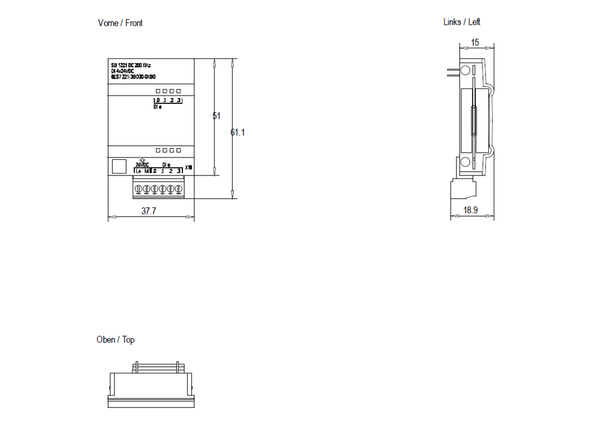 6ES7221-3BD30-0XB0 SIMATIC S7-1200 SB 1221 DI 4x24 V DC 200 kHz Siemens