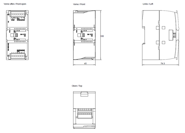 6ES7222-1BF32-0XB0 SIMATIC S7-1200 SM 1222 DQ 8x24 V DC/0,5 A Siemens